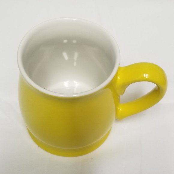 Custom Spokane-Style Sumo Cat Mug – Handmade Yellow & Green Cat Coffee Cup 14oz - Picture 4 of 8